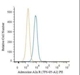 Anti-Adenosine A2a Receptor antibody [7F6-G5-A2] used in Flow cytometry (FCM). GTX04561