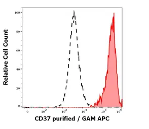 Anti-CD37 antibody [MB-1] used in Flow cytometry (FCM). GTX04698