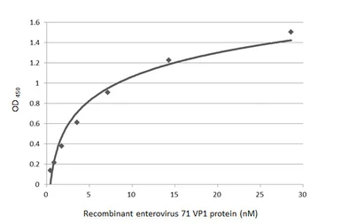 Anti-Enterovirus 71 VP1 antibody used in ELISA (ELISA). GTX132600