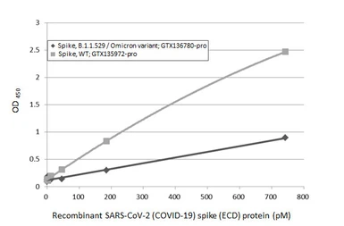 SARS-CoV-2 (COVID-19) Spike (ECD) Protein, Omicron / BA.1 variant, His tag. GTX136780-pro