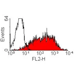 Anti-IL2 Receptor alpha antibody [OX-39] (PE) used in Flow cytometry (FCM). GTX43135