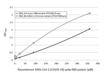 Anti-SARS-CoV-2 (COVID-19) Spike RBD antibody [HL1014] used in ELISA (ELISA). GTX635807