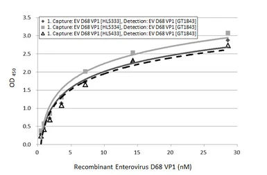 Anti-Enterovirus D68 VP1 antibody [HL5333] used in ELISA (ELISA). GTX645811