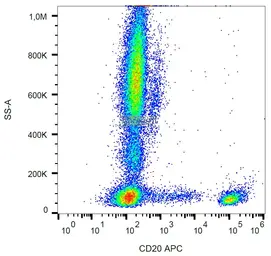 Anti-CD20 antibody [LT20] (APC) used in Flow cytometry (FCM). GTX78380
