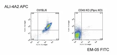 Anti-CD45 antibody [EM-05] (PE) used in Flow cytometry (FCM). GTX80169