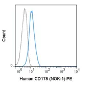 Anti-Fas Ligand antibody [NOK-1] (PE) used in Flow cytometry (FCM). GTX01476-08
