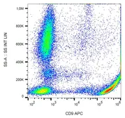 Anti-CD9 antibody [MEM-61] (APC) used in Flow cytometry (FCM). GTX79930