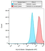 Anti-HLA-G antibody [5A6G7] (Biotin) used in Flow cytometry (FCM). GTX80261